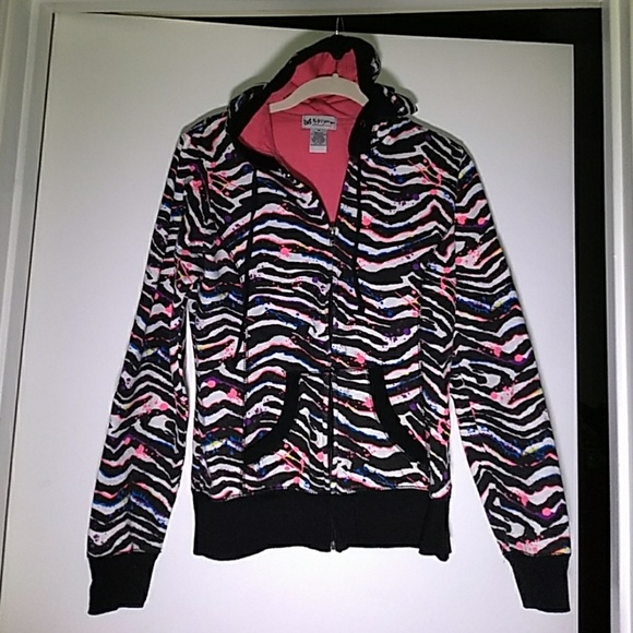 Self Esteem hoodie Zebra multicolor Junior's Med - Picture 1 of 3
